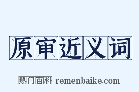 原审近义词是什么意思的图片